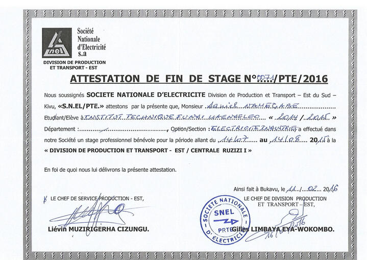 SNEL - PTE attestation
